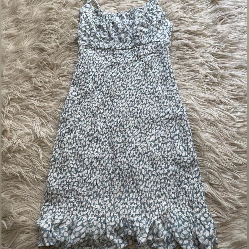Abercrombie & Fitch Blue and White Sundress Sleeveless Mini